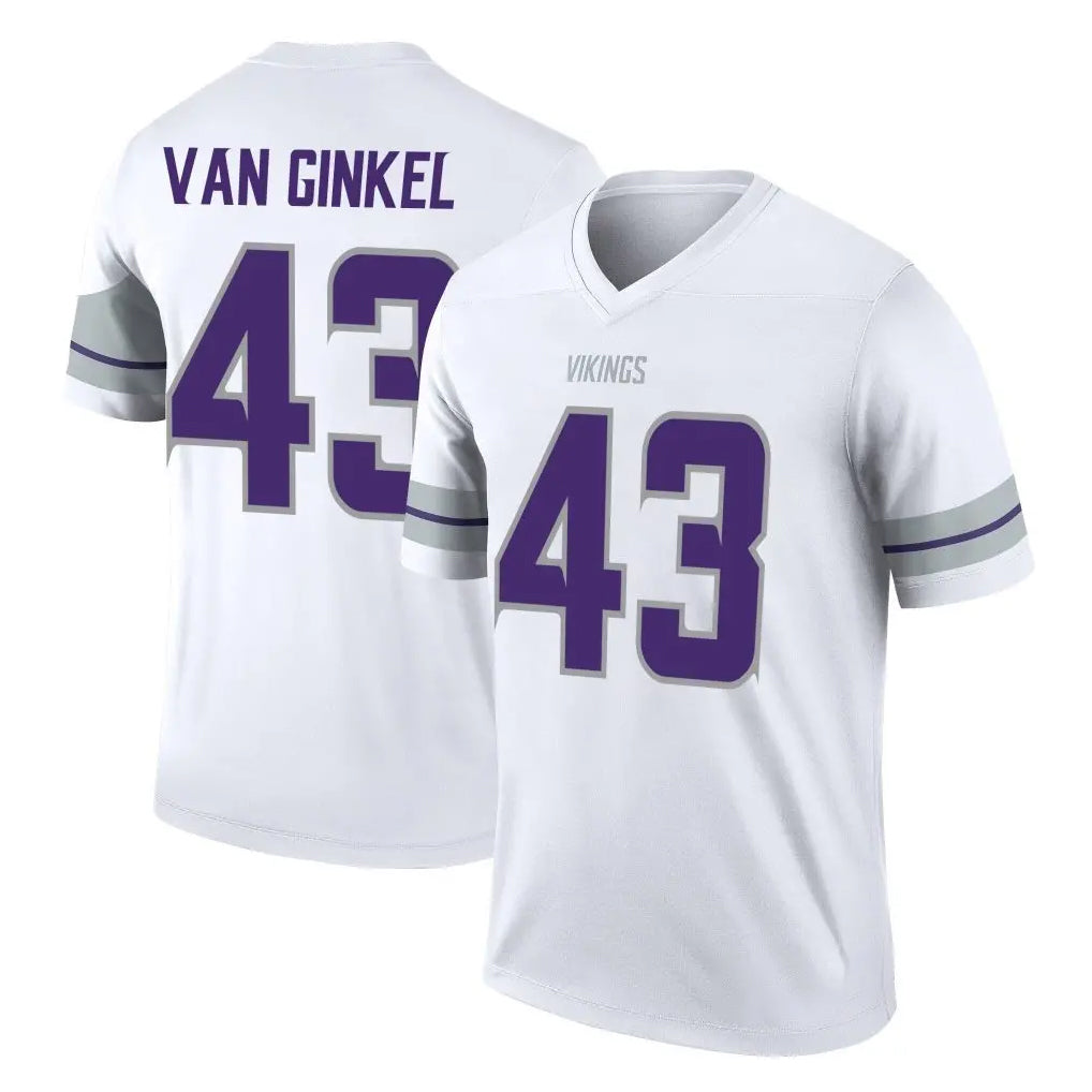 M.Vikings #43 Andrew Van Ginkel Player White Alternate Legend Home Game BALCE Stitched Jerseys