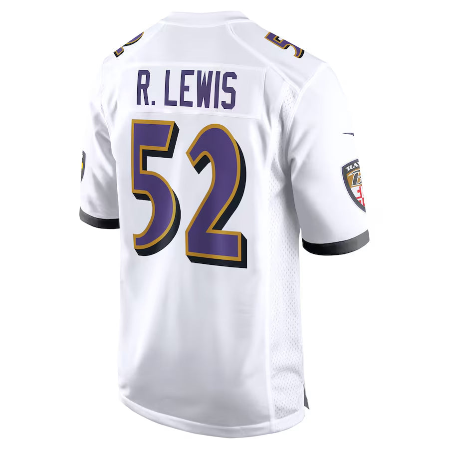 B.Ravens #52 Ray Lewis Player White Alternate Home BALCE Stitched Jerseys