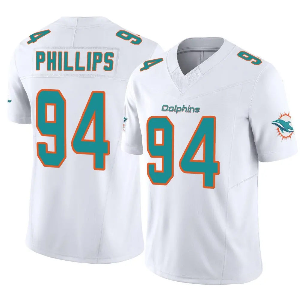 M.Dolphins #94 Jordan Phillips Player White Limited Vapor F.U.S.E. Home Game BALCE Stitched Jerseys