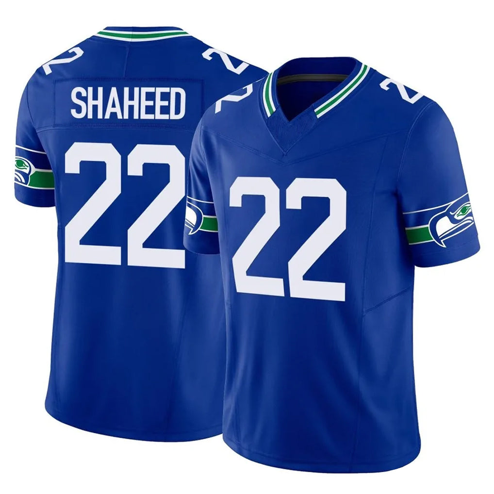 S.Seahawks #22 Rashid Shaheed Player Royal Limited Throwback Vapor F.U.S.E. Home Game BALCE Stitched Jerseys
