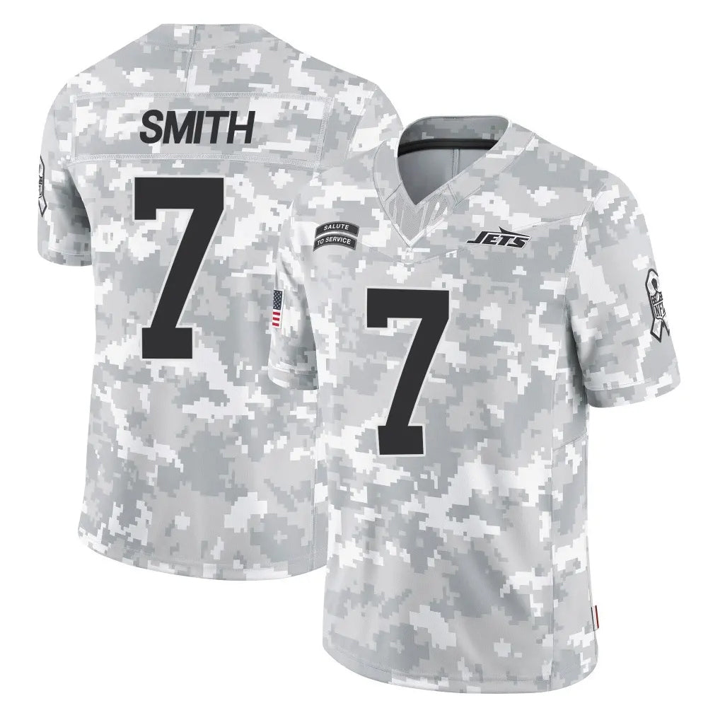 NY.Jets #7 Geno Smith Player Arctic Camo Salute to Service Limited Game BALCE Stitched Jerseys