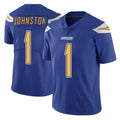 LA.Chargers #1 Quentin Johnston Player Royal Limited Color Rush Vapor Untouchable Home Game BALCE Stitched Jerseys