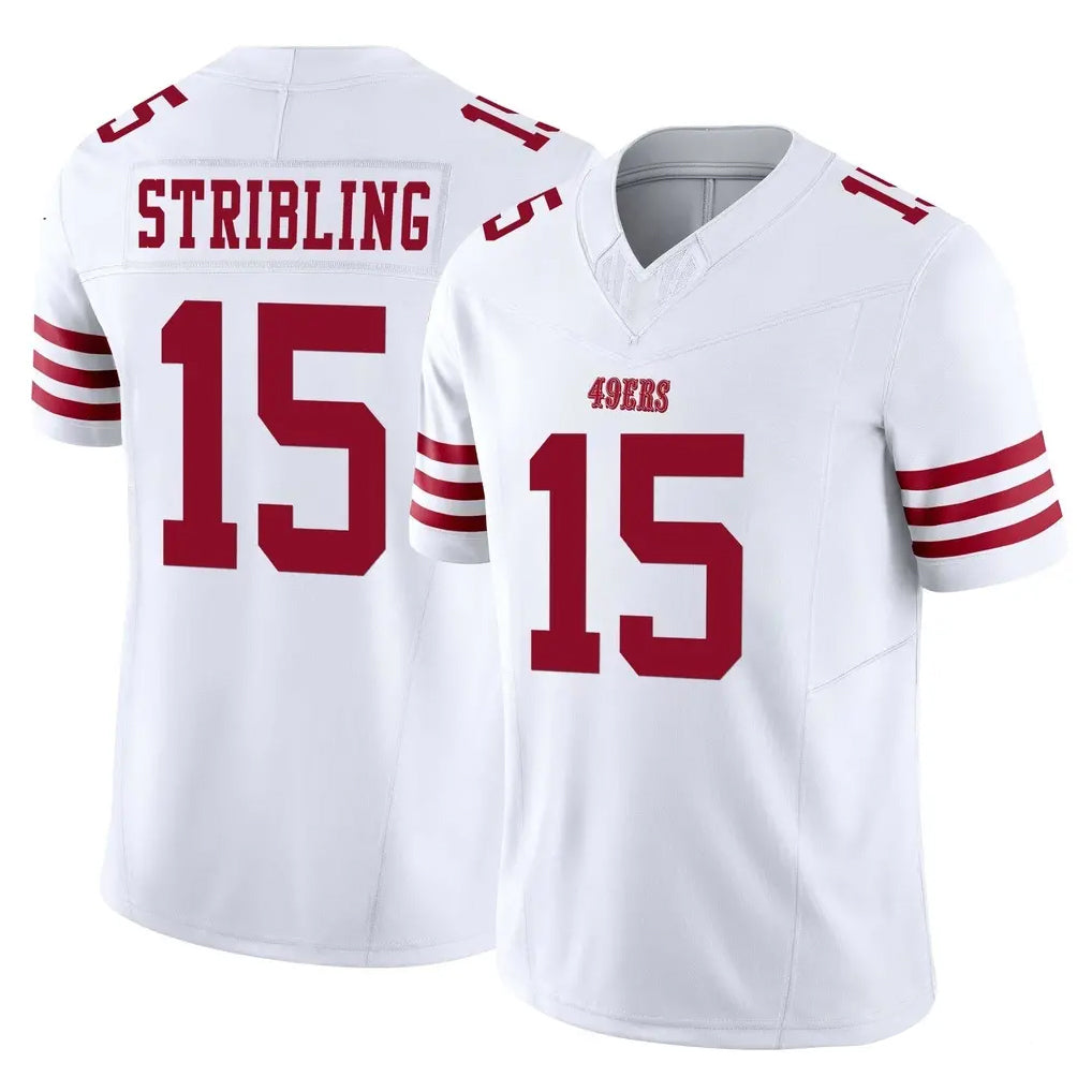 SF.49ers #15 De'Zhaun Stribling Player White Limited Vapor F.U.S.E. Home Game BALCE Stitched Jerseys