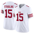 SF.49ers #15 De'Zhaun Stribling Player White Limited Vapor F.U.S.E. Home Game BALCE Stitched Jerseys