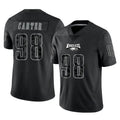 P.Eagles #98 Jalen Carter Player Black Reflective Limited Home Game BALCE Stitched Jerseys