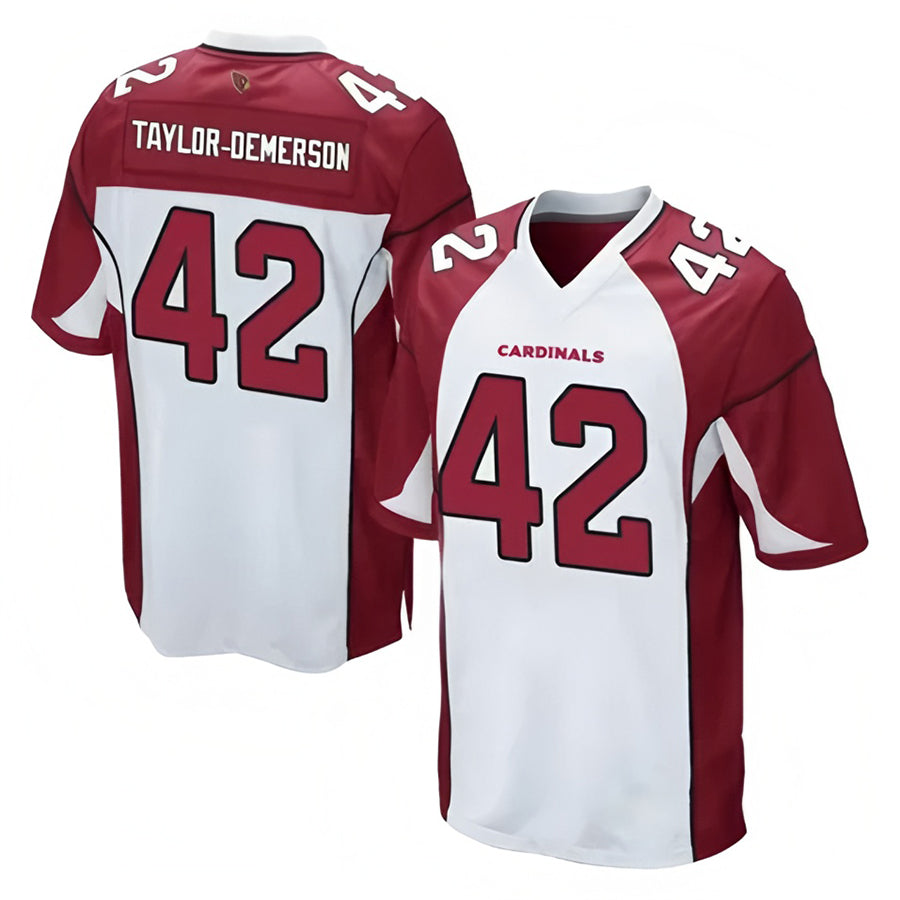 A.Cardinals #42 Dadrion Taylor-Demerson Player Whtie Game BALCE Stitched Jerseys