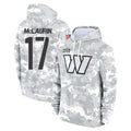 W.Commanders #17 Terry Mclaurin Player Arctic Camo Limited Salute to Service Pullover Hoodies Game BALCE Stitched Jerseys