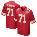 KC.Chiefs #71 Josh Simmons Player Red Home Game BALCE Stitched Jerseys