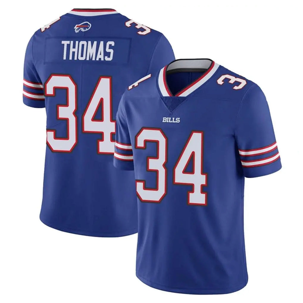 B.Bills #34 Thurman Thomas Player Royal Vapor Untouchable Limited BALCE Stitched Jerseys