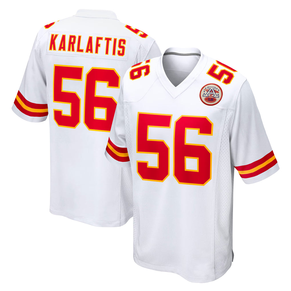 KC.Chiefs #56 George Karlaftis Player White Home Game BALCE Stitched Jerseys