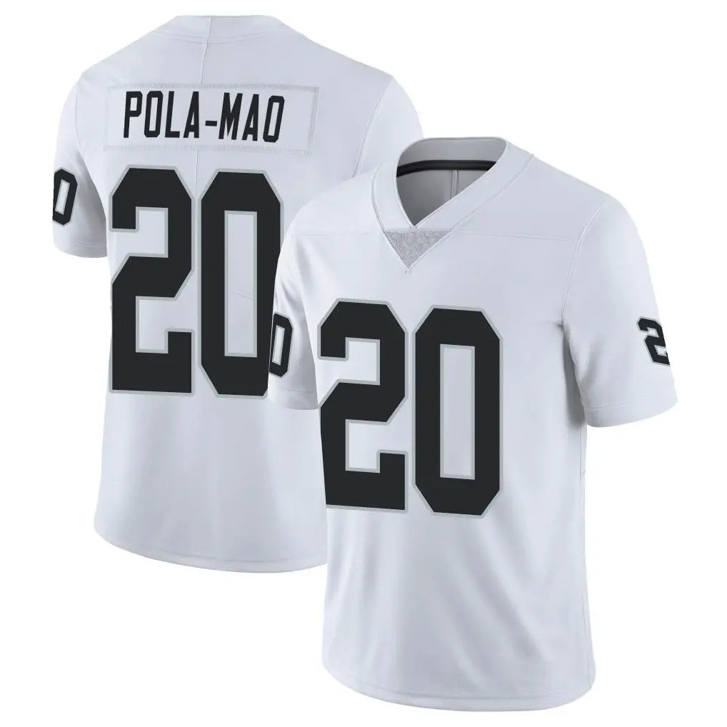 LV.Raiders #20 Isaiah Pola-Mao Player White Limited Vapor Untouchable Home Game BALCE Stitched Jerseys