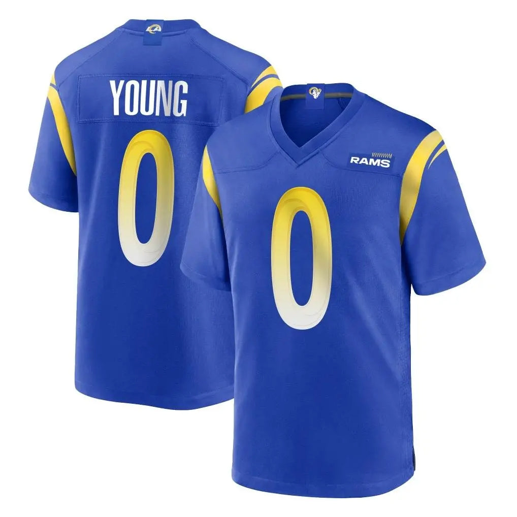LA.Rams #0 Byron Young Player Royal Home Game BALCE Stitched Jerseys