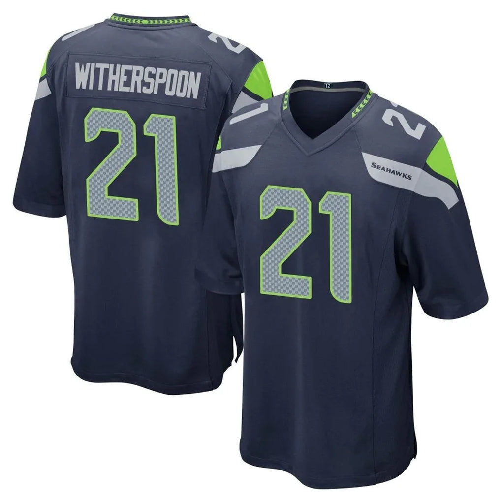 S.Seahawks #21 Devon Witherspoon Player Navy Home Game BALCE Stitched Jerseys