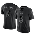 LA.Chargers #6 Denzel Perryman Player Black Limited Reflective Home Game BALCE Stitched Jerseys