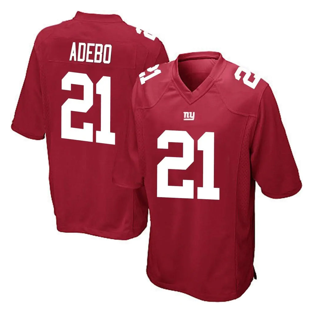 NY.Giants #21 Paulson Adebo Player Red Home Game BALCE Stitched Jerseys