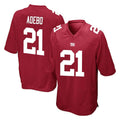 NY.Giants #21 Paulson Adebo Player Red Home Game BALCE Stitched Jerseys