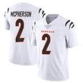 C.Bengals #2 Evan McPherson Player White Vapor Untouchable Limited Home Game BALCE Stitched Jerseys