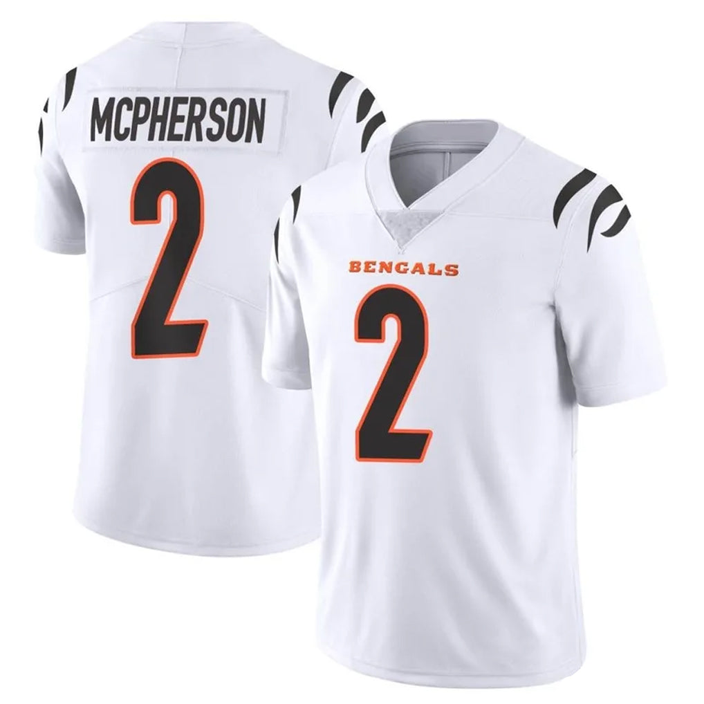 C.Bengals #2 Evan McPherson Player White Vapor Untouchable Limited Home Game BALCE Stitched Jerseys