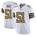 NO.Saints #51 Cesar Ruiz Player White Limited Color Rush Home Game BALCE Stitched Jerseys