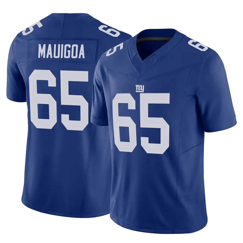 NY.Giants #65 Francis Mauigoa Player Royal Limited Vapor F.U.S.E. Home Game BALCE Stitched Jerseys