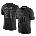 NE.Patriots #30 Jam Miller Player Black Reflective LImited Home Game BALCE Stitched Jerseys