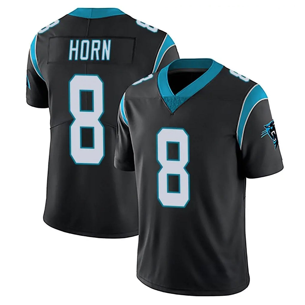 C.Panthers #8 Jaycee Horn Player Black Vapor Untouchable Limited Game BALCE Stitched Jerseys