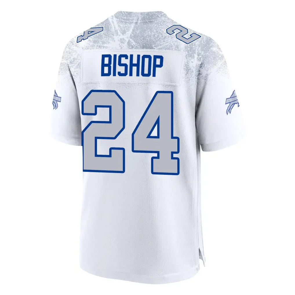 B.Bills #24 Cole Bishop Player White Rivalries Collection Game BALCE Stitched Jerseys