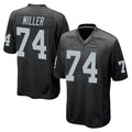 LV.Raiders #74 Kolton Miller Player Black Home Game BALCE Stitched Jerseys