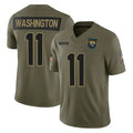 J.Jaguars #11 Parker Washington Player Olive 2025 Salute To Service Limited Game BALCE Stitched Jerseys