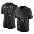 H.Texans #39 Henry To'oTo'o Player Black Reflective Limited Game BALCE Stitched Jerseys