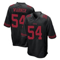 SF.49ers #54 Fred Warner Player Black Alternate Home Game BALCE Stitched Jerseys