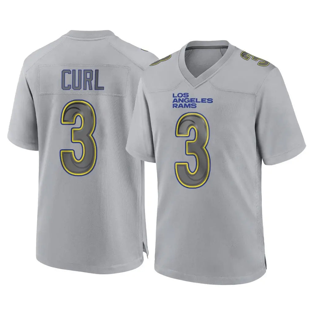 LA.Rams #3 Kam Curl Player Gray Atmosphere Fashion Home Game BALCE Stitched Jerseys