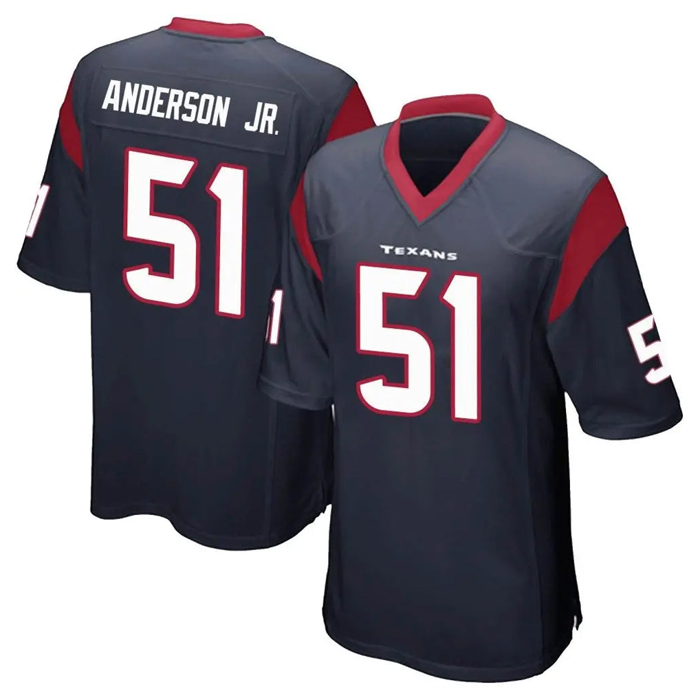 H.Texans #51 Will Anderson Jr. Player Navy Home Game BALCE Stitched Jerseys