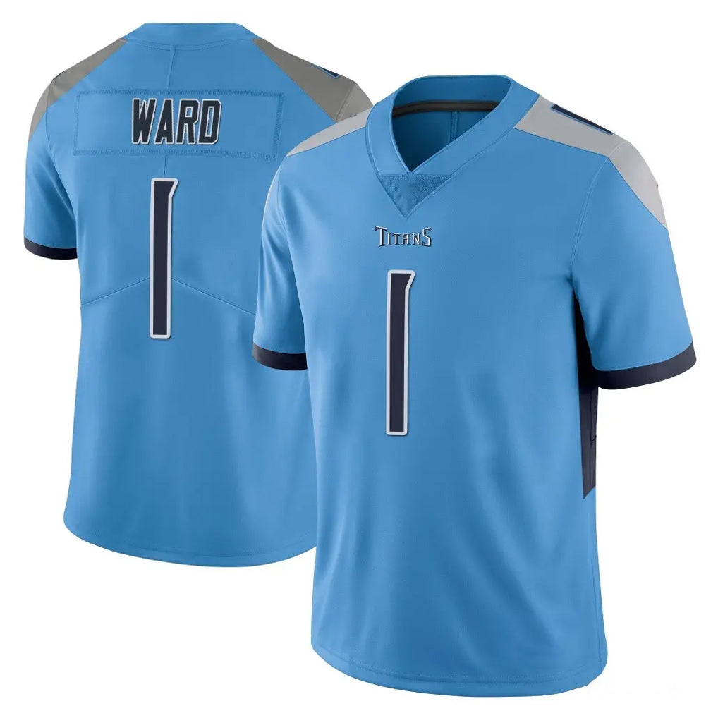 T.Titans #1 Cam Ward Player Light Blue Limited Vapor Untouchable Home Game BALCE Stitched Jerseys