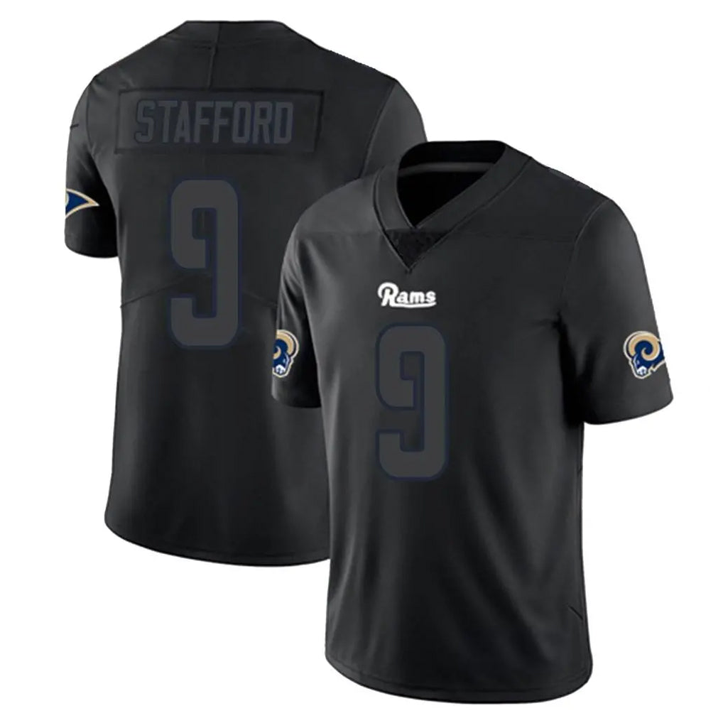 LA.Rams #9 Matthew Stafford Player Black Impact Limited Home Game BALCE Stitched Jerseys