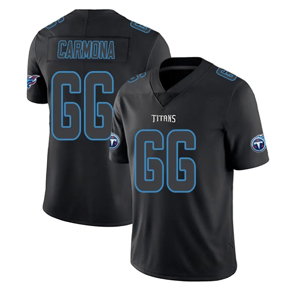 T.Titans #66 Fernando Carmona Jr. Player Black Impact Limited Home Game BALCE Stitched Jerseys