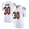 C.Bengals #30 Chase Brown Player White Vapor Untouchable Limited Home Game BALCE Stitched Jerseys