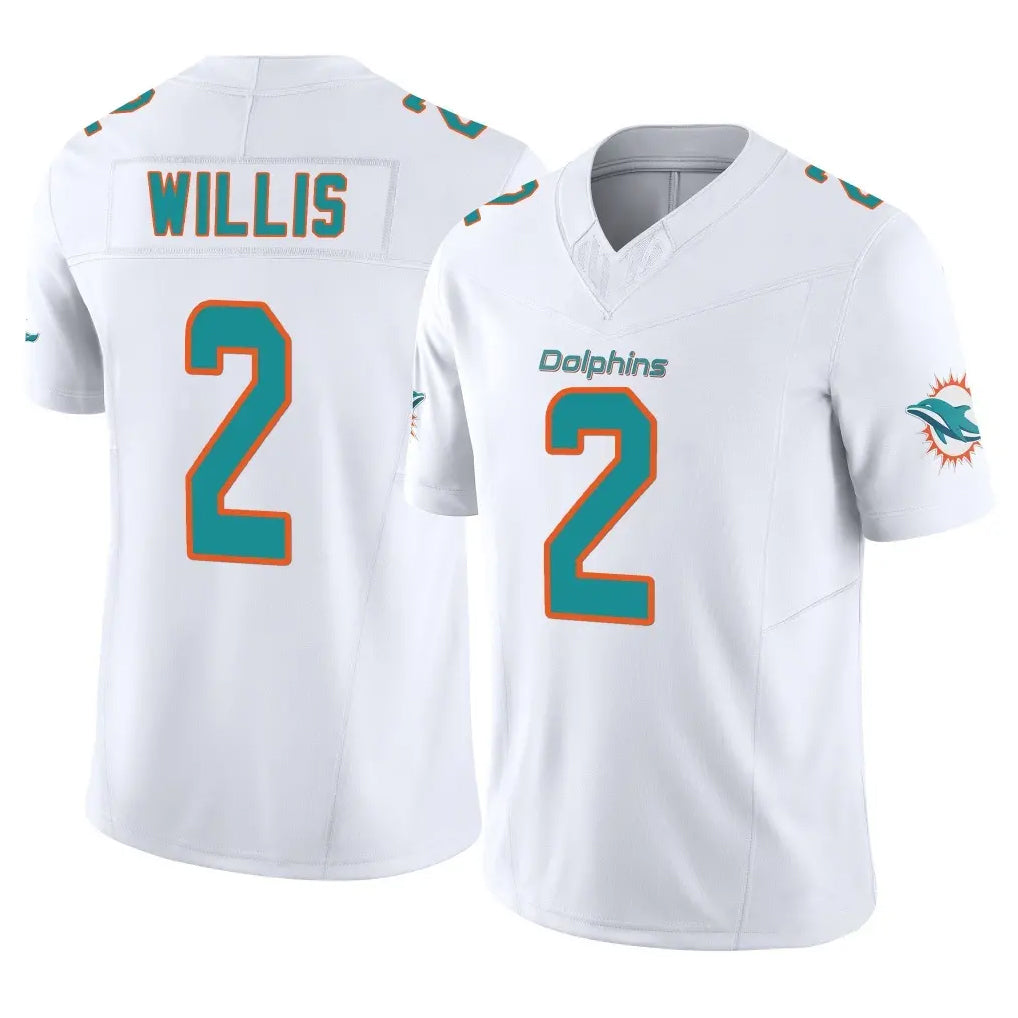 M.Dolphins #2 Malik Willis Player White Limited Vapor F.U.S.E. Home Game BALCE Stitched Jerseys