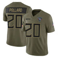 T.Titans #20 Tony Pollard Player Olive Limited 2025 Salute to Service Home Game BALCE Stitched Jerseys