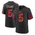 SF.49ers #5 Mike Evans Player Black Rivalries Collection Home Game BALCE Stitched Jerseys