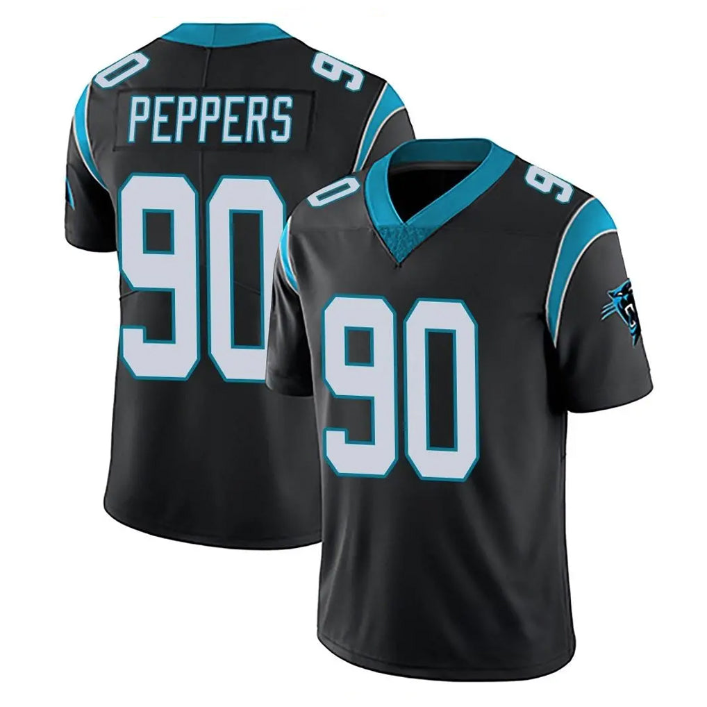 C.Panthers #90 Julius Peppers Player Black Vapor Untouchable Limited Game BALCE Stitched Jerseys