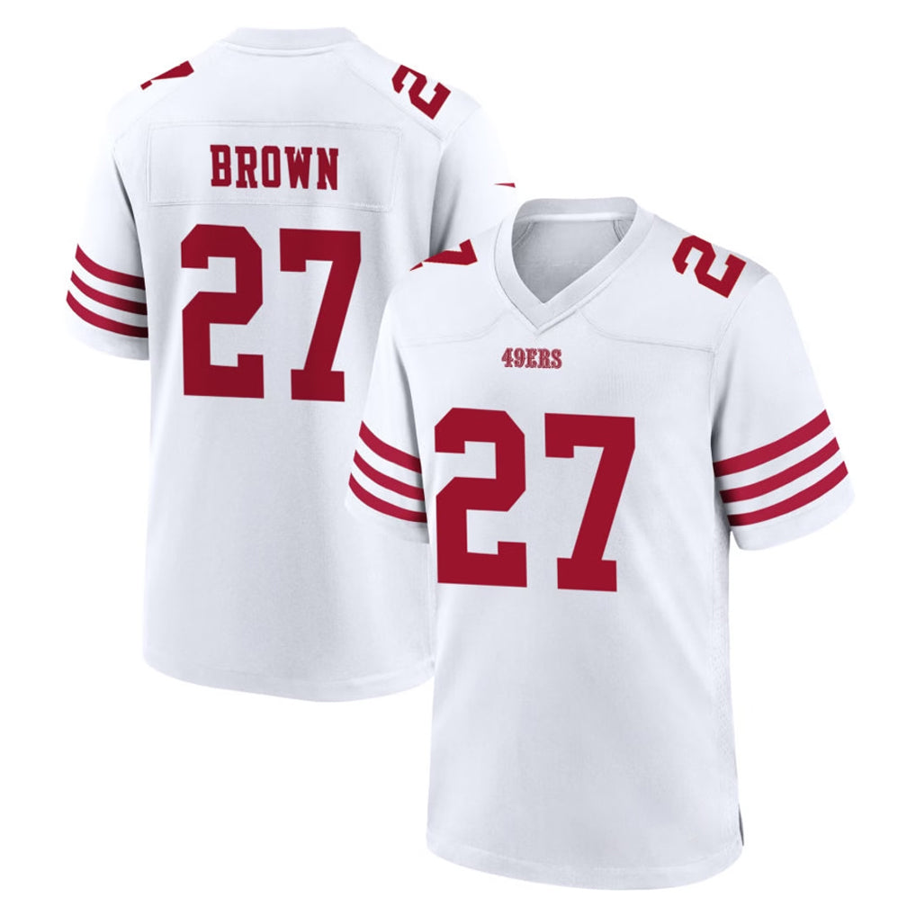SF.49ers #27 Ji'Ayir Brown Player White Game Home BALCE Stitched Jerseys