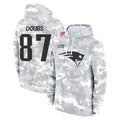 NE.Patriots #87 Romeo Doubs Player Arctic Camo Salute to Service Pullover Hoodies Limited Game BALCE Stitched Jerseys