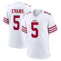 SF.49ers #5 Mike Evans Player White Game Home BALCE Stitched Jerseys