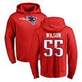 NE.Patriots #55 Jared Wilson Player Red LOGO Pullover Hoodies Home Game BALCE Stitched Jerseys