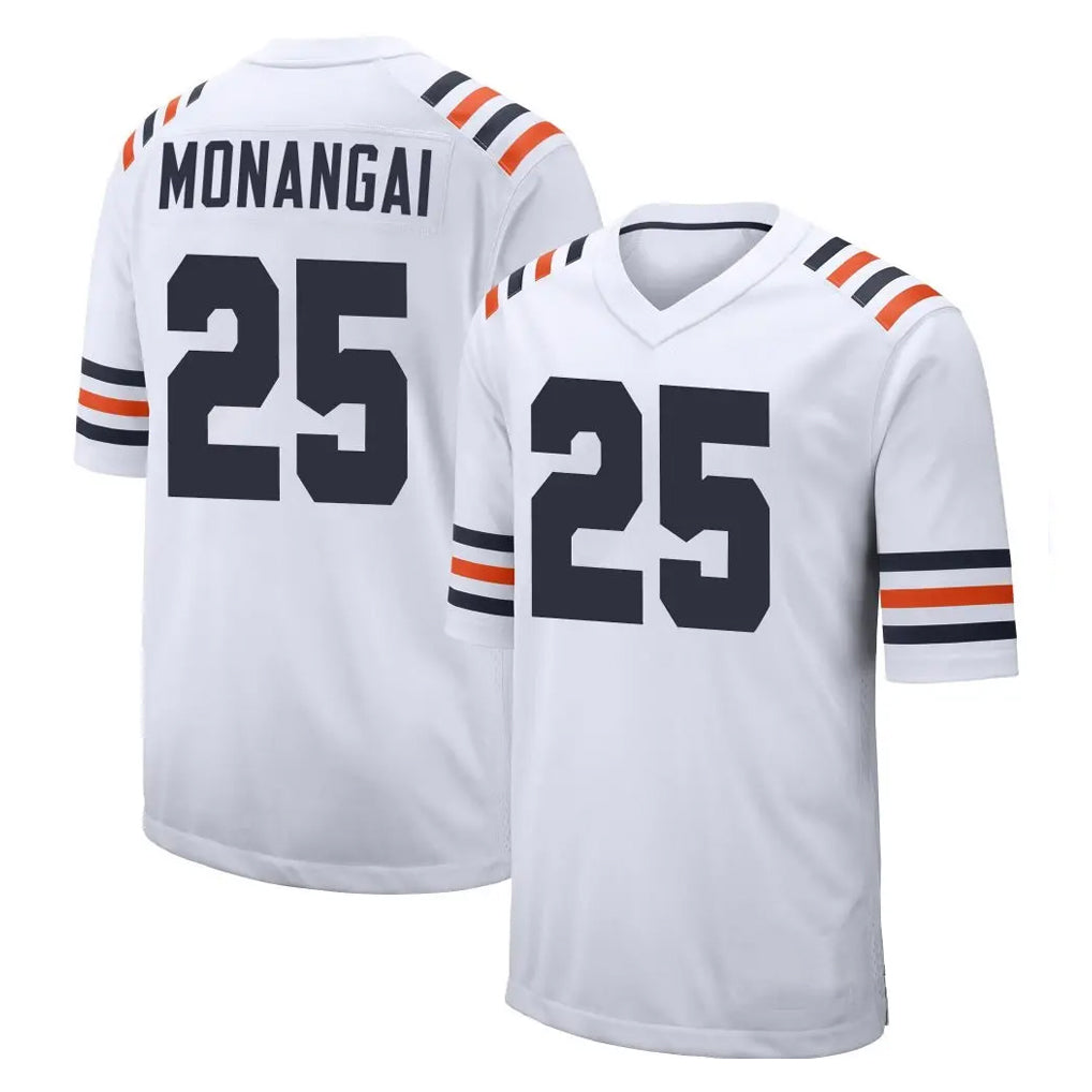 C.Bears #25 Kyle Monangai Player White Classic Home Game BALCE Stitched Jerseys