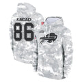 B.Bills #86 Dalton Kincaid Player Arctic Camo Salute to Service Hoodies BALCE Stitched Jerseys