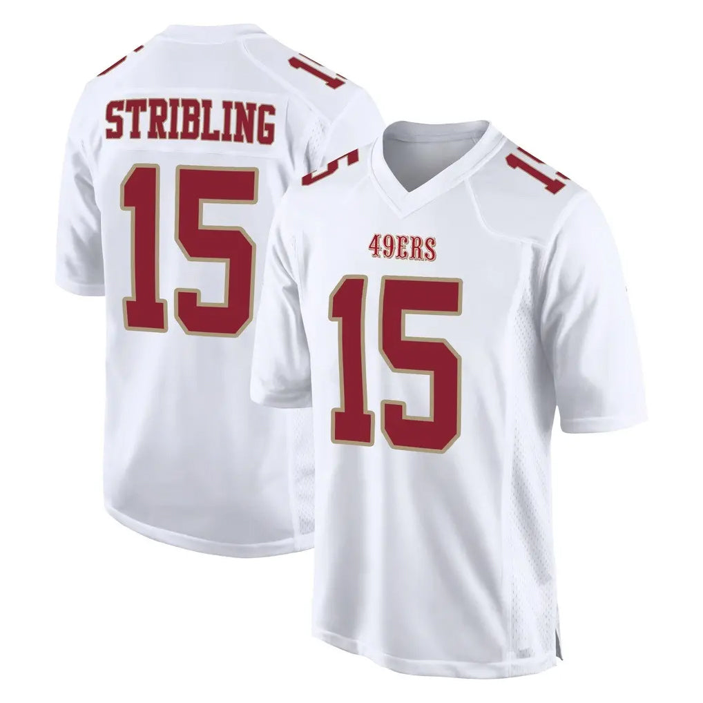 SF.49ers #15 De'Zhaun Stribling Player White Fashion Home Game BALCE Stitched Jerseys