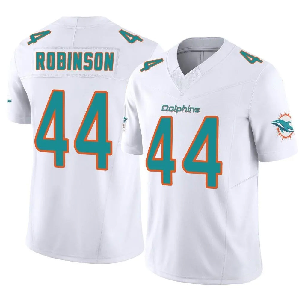 M.Dolphins #44 Chop Robinson Player White Limited Vapor F.U.S.E. Home Game BALCE Stitched Jerseys