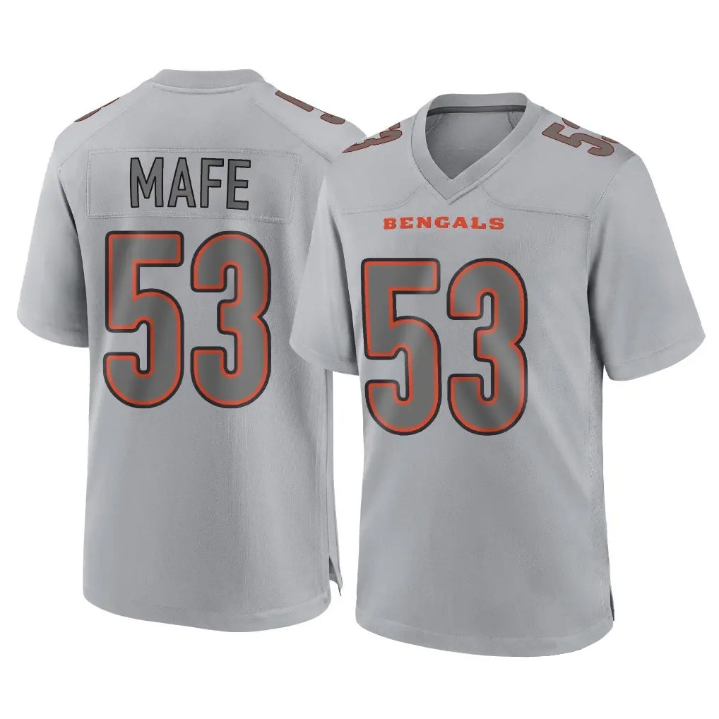 C.Bengals #53 Boye Mafe Player Gray Atmosphere Fashion Game BALCE Stitched Jerseys